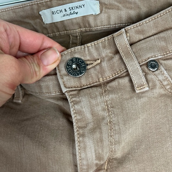 Rich & Skinny Brown Skinny Leg Jeans Jeggings Mid Rise Ankle Length Size 28 - Picture 3 of 11